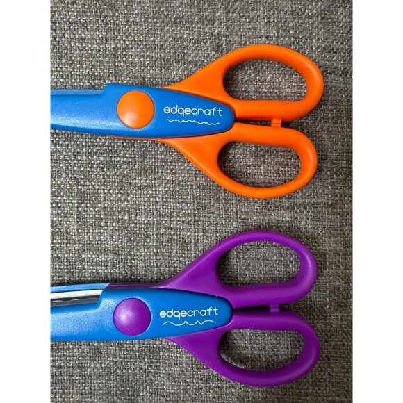 Edgecraft Multi Pattern Craft Scissors Set Of 8 Scrapbook Classroom DIY Projects - Picture 8 of 12